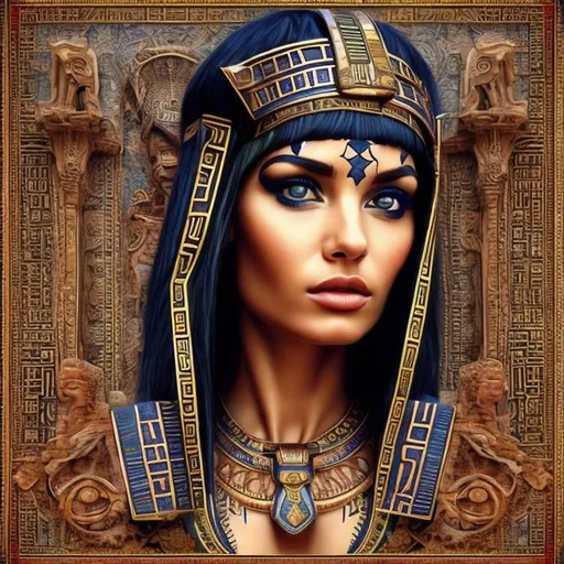 Prompt: Centered view, multilayer puzzel, closeup body photo, Cleopatra, squares, color per layer, extreme detail, hyperdetailed, hyperrealism, squares, rectangles, lines, cinematic, beautiful, Greek, Latin, Sanskrit, Runic, symbols, lace, symmetry, tattoo, floral, realistic, hd photo