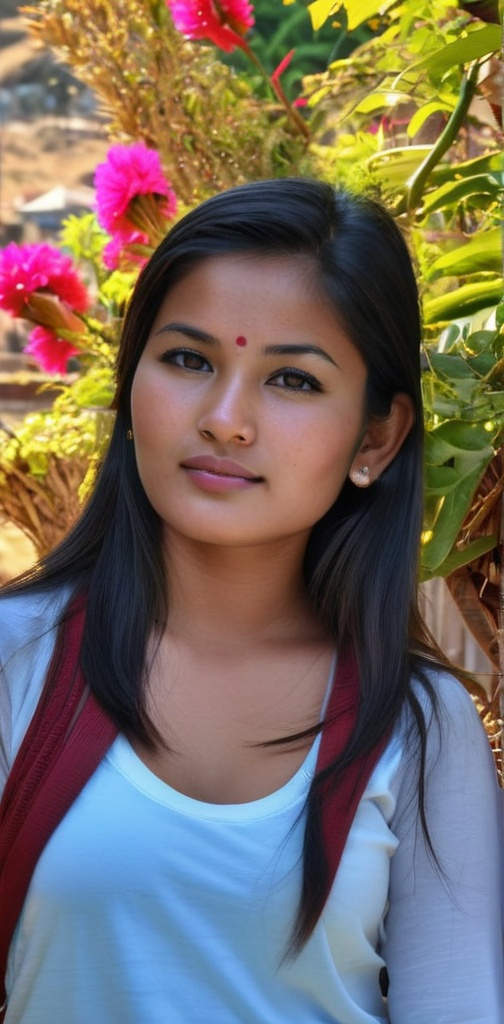 Prompt: gorgeous glowing nepali beautiful girl ultra sharp focused highly detailed ultra high resolution stunning hyper realistic portrait 