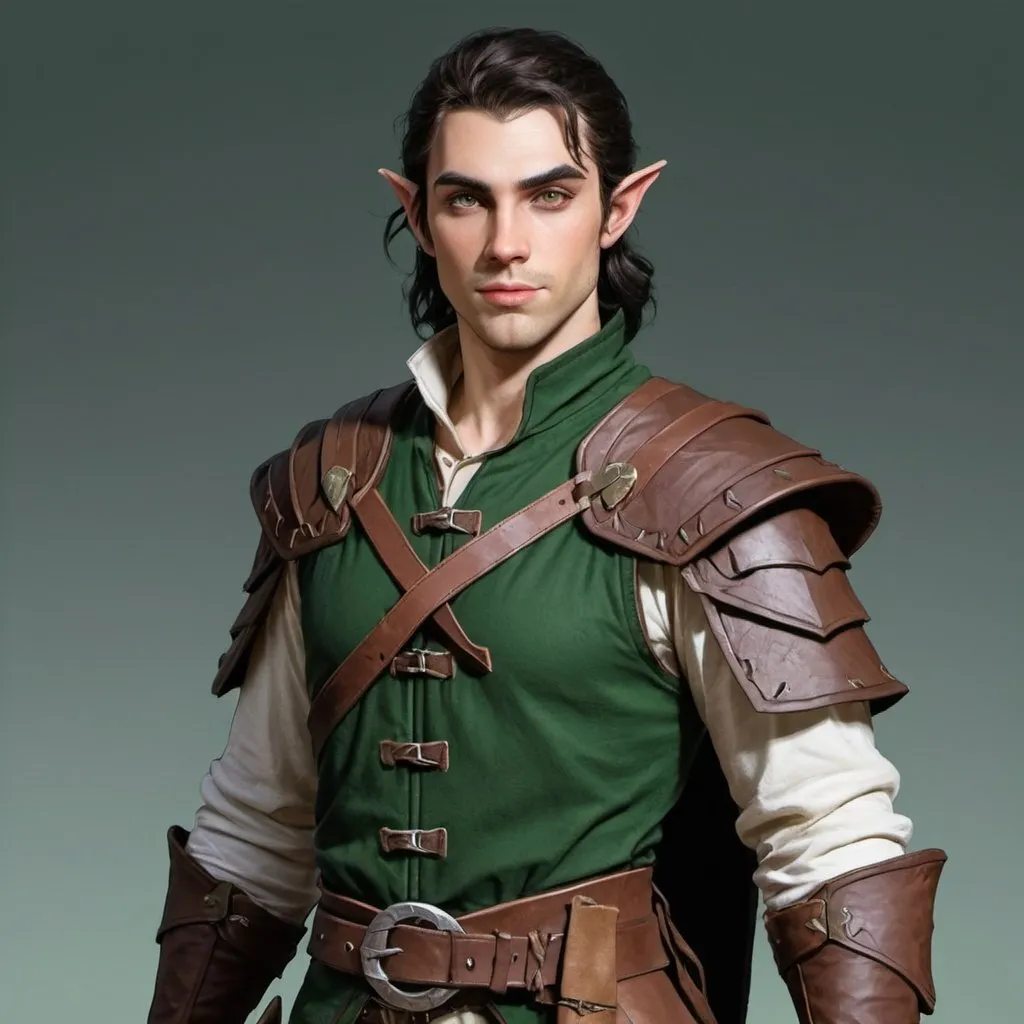 Prompt: Half Elf half human D&D Style Ranger Male
