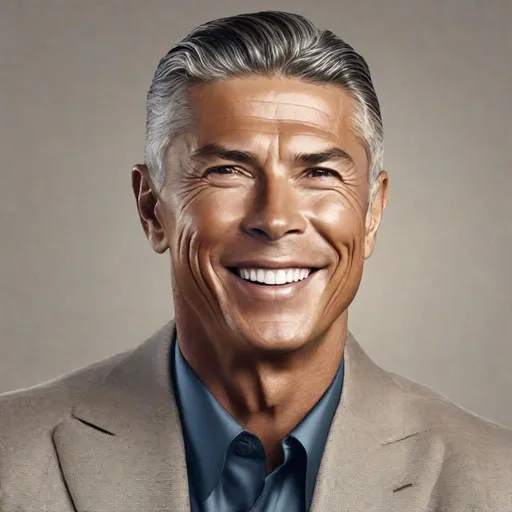 Prompt: Christiano ronaldo 80years old age effect, white hairs, wrinkled face skin,beautiful portrait, realistic hd detailed 8k resolution, smiling, full size body image, business man dress