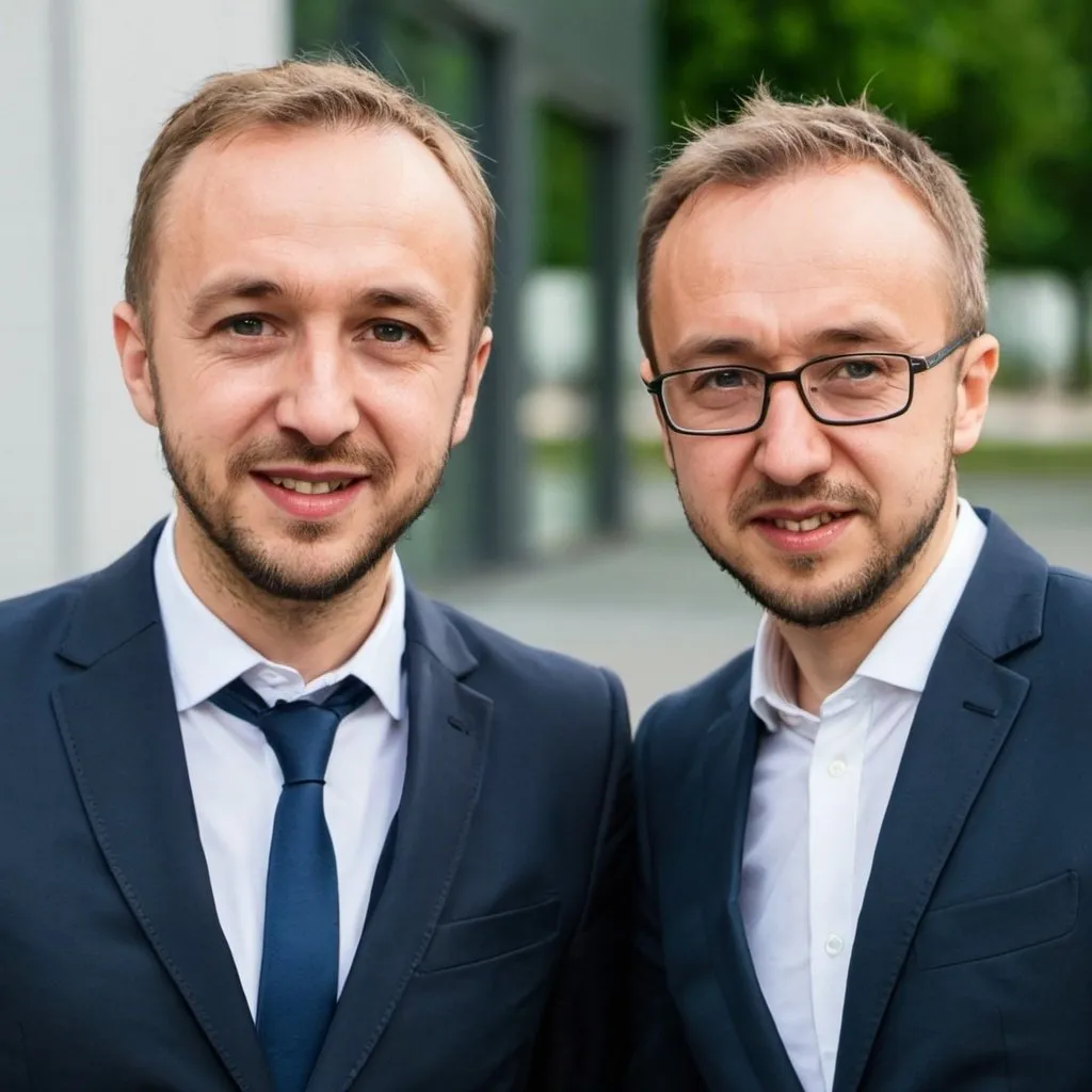 Prompt: Jan Böhmermann und Olli Schulz
