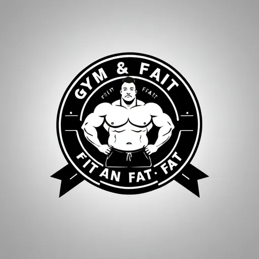 Prompt: a logo for gym named fit and fat
