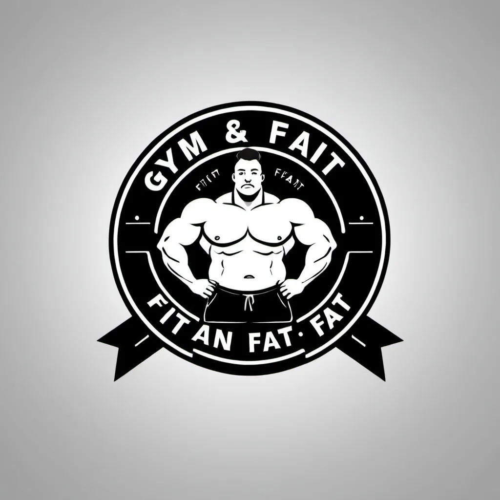 Prompt: a logo for gym named fit and fat
