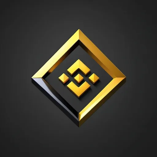 Prompt: binance company 3d logo