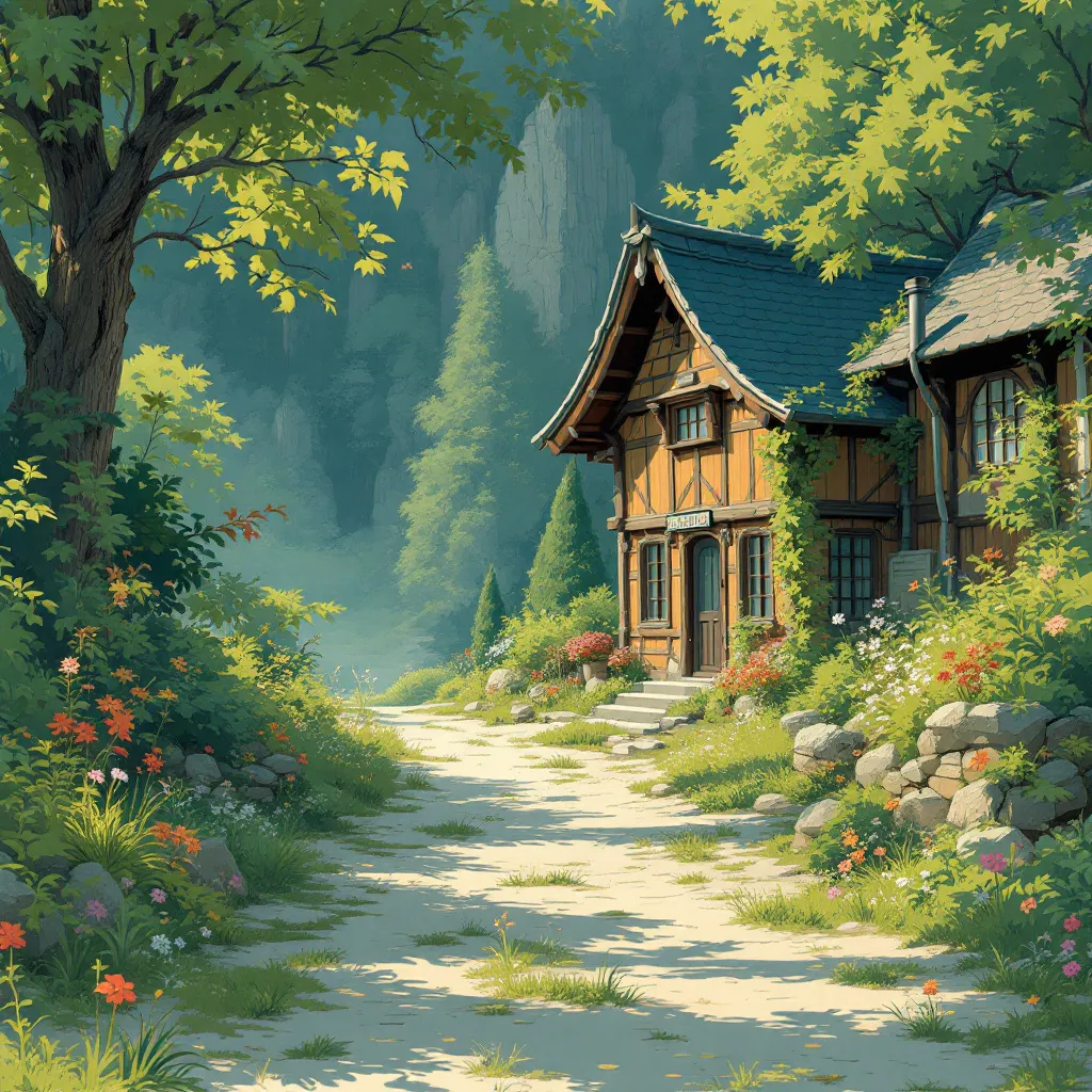 Prompt: Create image into ghibli style studio
