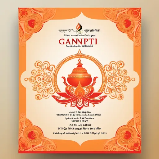 Prompt: Ganpti invitation card