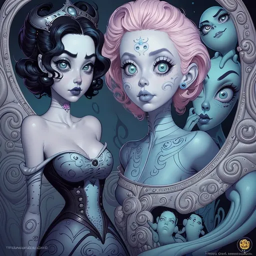 Prompt: dream Lofi portrait Pixar style by Joe Fenton and Stanley Artgerm and Tom Bagshaw and Tim Burton