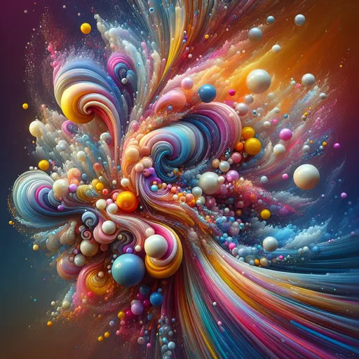 Prompt: Swirling, vibrant pastel image of bubbles and droplets, abstract, dynamic, high quality, modern, vibrant color splashes, flowing shapes, vibrant and pastel bright colors, bubble art, dynamic and vibrant, artistic, colorful, vibrant lighting, abstract art, pastel