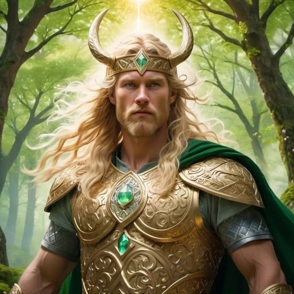 Prompt: the Norse god named FREYR