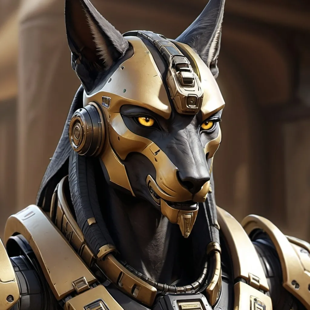 Prompt: Mech Anubis Ranger, portrait 4k Full hd, hiper Realistic, high detailed