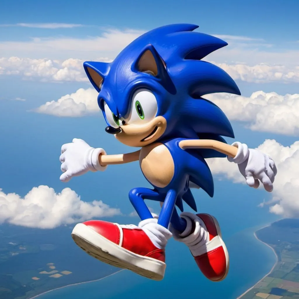 Prompt: tragic events in history sonic's death when jumping out of a plane he forgot his parachute he died