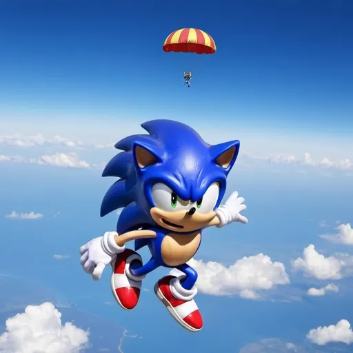 Prompt: tragic events in history sonic's death when jumping out of a plane he forgot his parachute he died