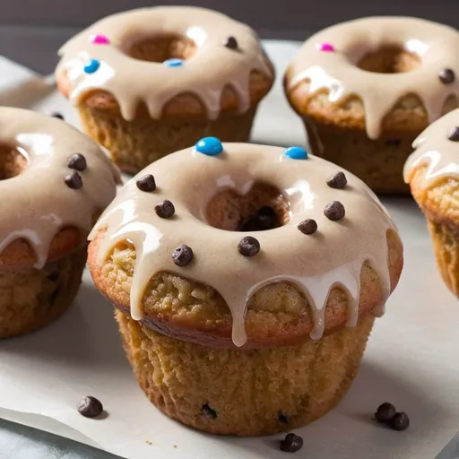 Prompt: cookie donut muffin hybrid