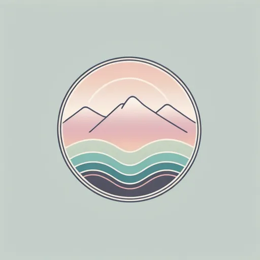 Prompt: a minimalist logo design, pastel outline nz map colors and a retro aesthetic, (minimalist logo design), (pastel colors), (retro aesthetic), Healing New Zealand, vibrational elements, delicate curves and lines, serene and calming imagery, soft gradients, modern yet nostalgic feel, harmonious interplay of colors, smooth shapes, soothing ambiance, clean design, appealing and inviting, high quality, contemporary visual identity.