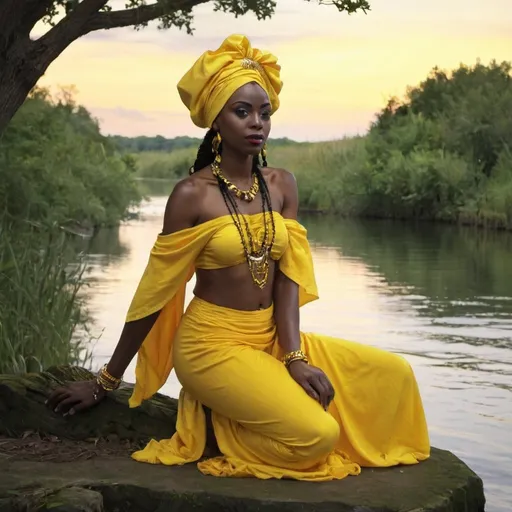 Prompt: Oshun by river
