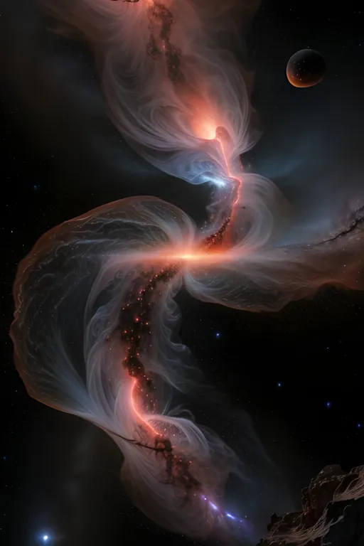 Prompt: hd 4k nebula eruption out of time warp cosmoses black hole fuse with consciousness and moments, memories of life detail Generation 12k Real HD Live Quality extremely detailed Lifelike, Authentic, Genuine, Photorealistic, Hyper-realistic, True-to-life, Natural-looking, Authentic, Realistic, Hyper graphical