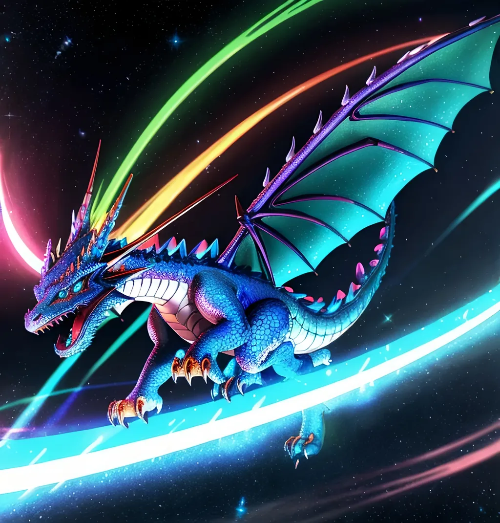 Prompt:  holographic 3d hyper detailed dragon