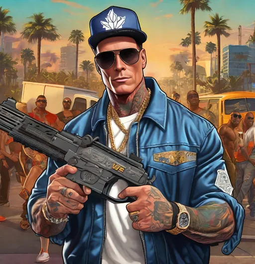 Prompt: Vanilla Ice in GTA8, guns, moshpit atmosphere, cartoony style, extremely detailed painting by Greg Rutkowski and by Henry Justice Ford and by Steve Henderson Lifelike, Natural-looking, Authentic, True-to-life, Genuine, Photorealistic, Hyper-realistic, True-to-life, Natural-looking, Authentic, Realistic, Hyper 