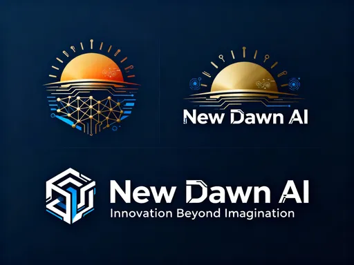 Prompt: Create a high-end, professional logo for a brand named New Dawn AI, featuring the slogan “Innovation Beyond Imagination.” The design should convey advanced technology, creativity, and a forward-looking future. Integrate a stylized sunrise or horizon to represent a “new dawn,” subtly blended with modern AI-inspired elements such as neural-network patterns, abstract circuitry, geometric data lines, or intelligent-tech motifs.

Aim for a realistic, polished, and visually sophisticated look. Use clean, balanced forms and a premium aesthetic appropriate for a cutting-edge AI company. Consider a refined color direction with options such as warm sunrise gradients, gold metallic accents, deep blues, or sleek monochrome, while maintaining a modern and professional tone.

Deliver multiple composition styles:

Icon-only symbol

Wordmark: “New Dawn AI” in a modern, geometric, or futuristic sans-serif typeface

Combined icon + wordmark + slogan

Ensure the design is scalable, memorable, and suitable for applications across websites, digital products, business documents, social media, and branded merchandise. The final result should embody innovation, clarity, and a visionary identity.