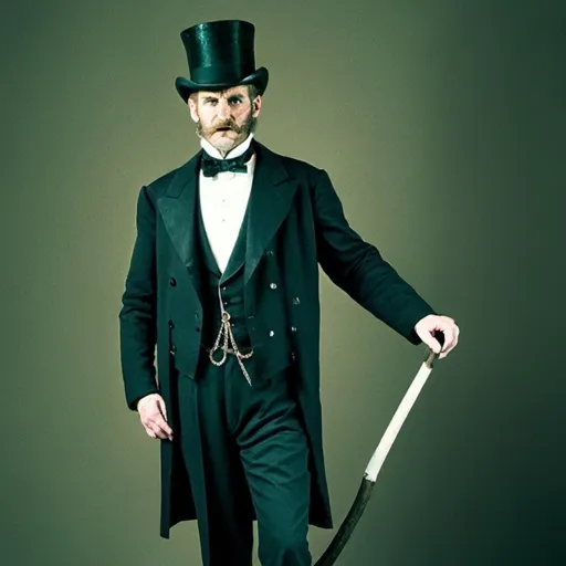 Prompt: Man, mutton chops, top hat