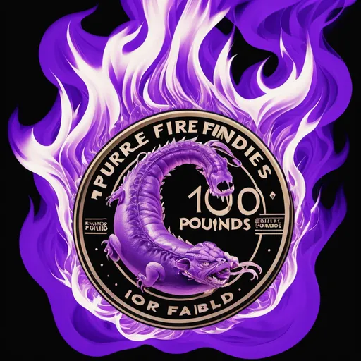 Prompt: 10 pounds on purple fire