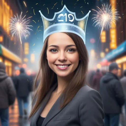 Prompt: happy new year picture combining job seekers and AI skills, needs to be photo realistic as if they are real people not drawn, set this in oregon USA
