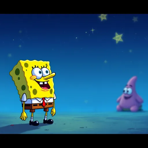 Prompt: Generate a image of SpongeBob you know the waiting thing 
