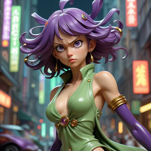 Prompt: an epic anime battle in the style of one piece, LightWave 3D, 8K resolution VRay, ZBrush Central, elaborate complex fantastical, sci-fi 8K 3D ultra high definition wallpaper, 2/3 angle; purple_amber_green waxy, detailed, futuristic, photorealistic, maximalist; Makoto Shinkai, J.C. Leyendecker, ilya Kuvshinov, Royo, Karol Bak, Alphonse Mucha, Jordan Grimmer, Greg Rutkowski