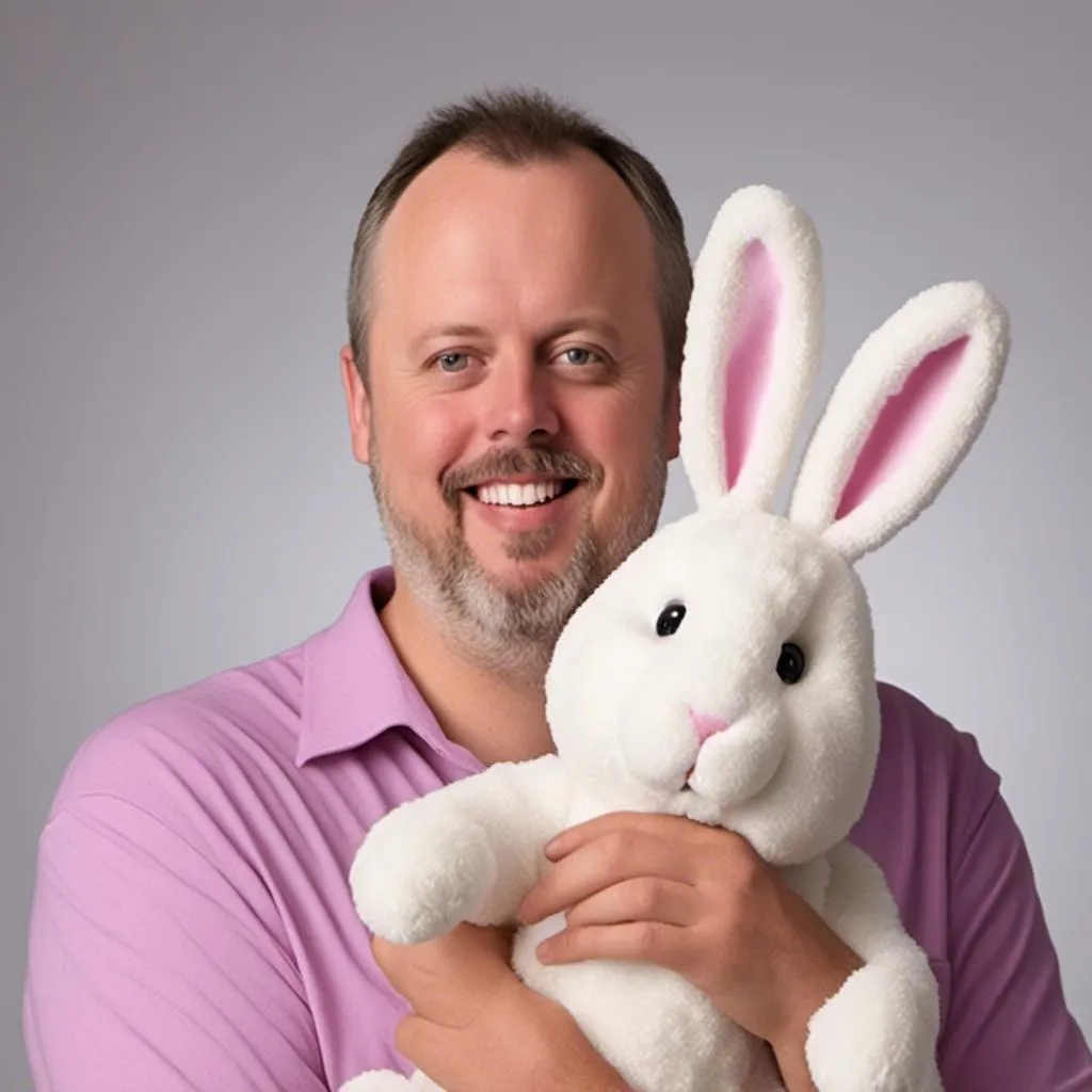 Prompt: Photorealistic image of <mymodel>, wearing cute easter bunny  outfit, male model figure, 85mm lens, f8, ultra-detailed, professional photography, studio lighting, natural light, light background, high quality, detailed facial expression, looking at the camera, 