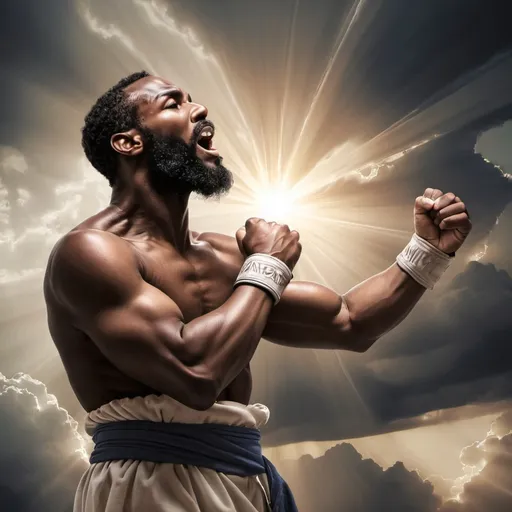 Prompt: God is fighting my battles 


