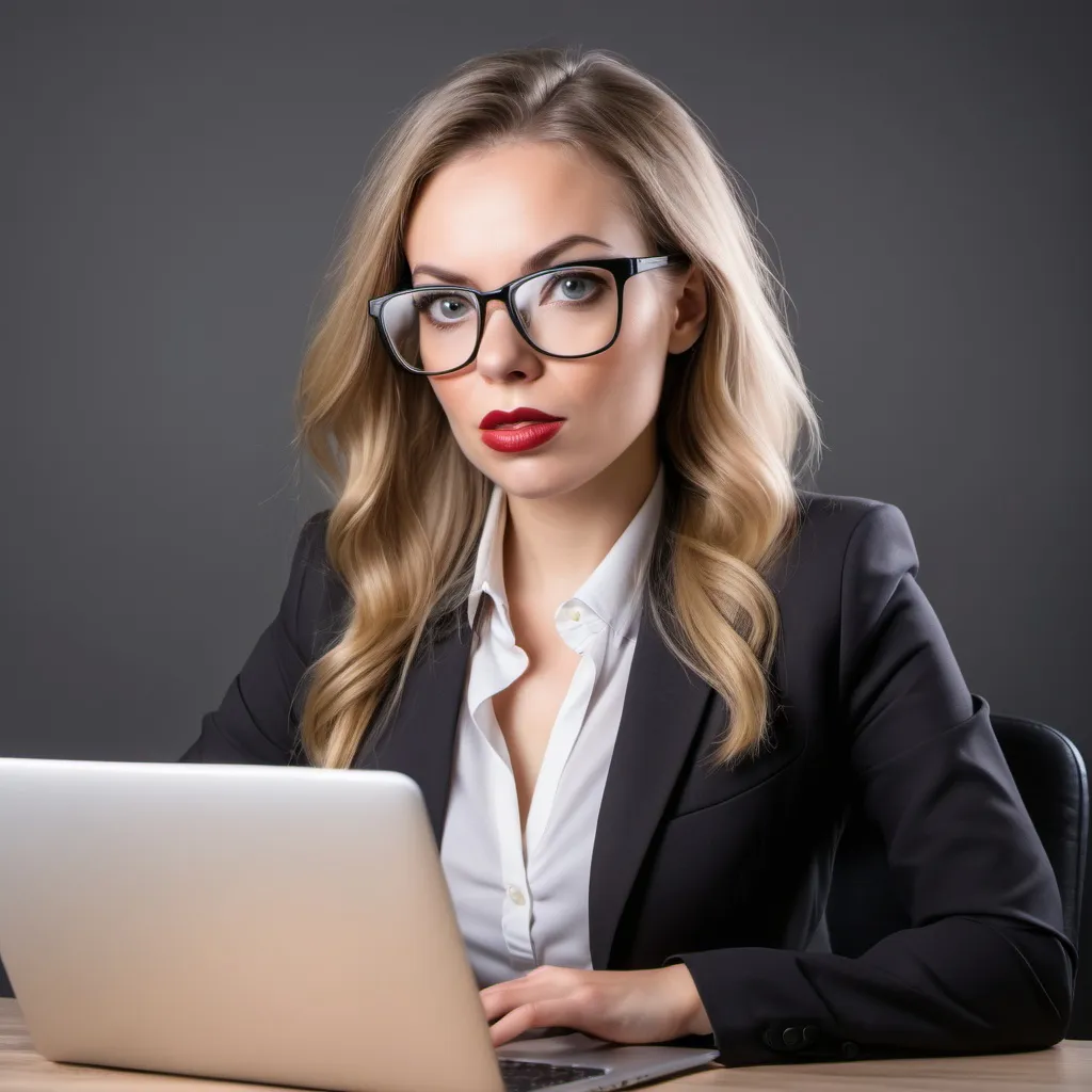 Prompt: boss woman in digital marketing business profental bark woman
