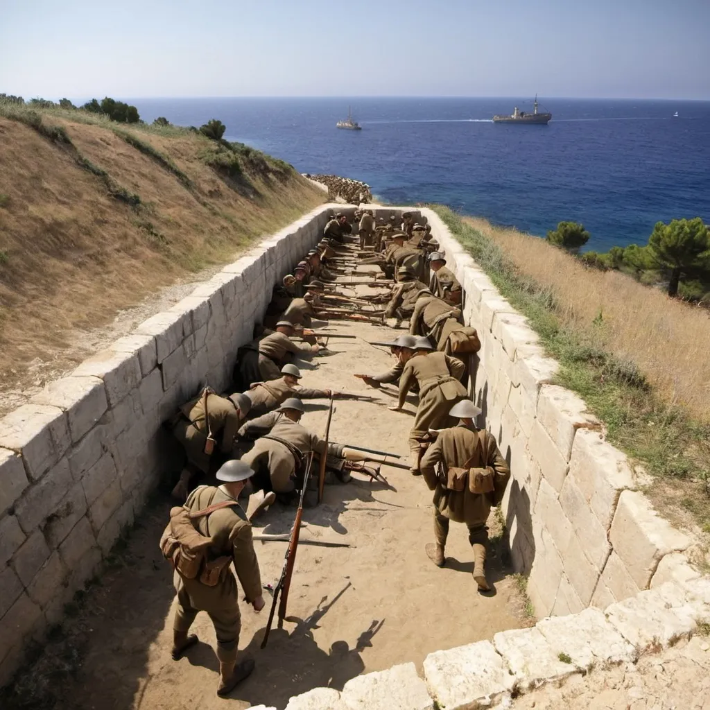 Prompt: the battle of Gallipoli