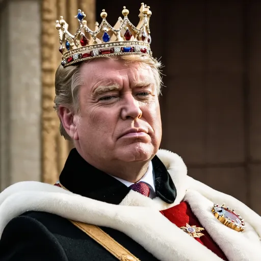 Prompt: Trump being crowned king
