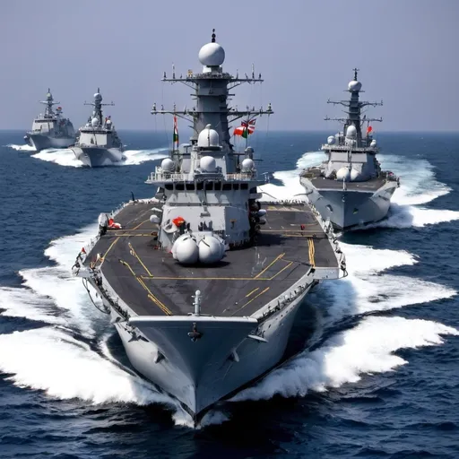 Prompt: Indian Navy Fleets