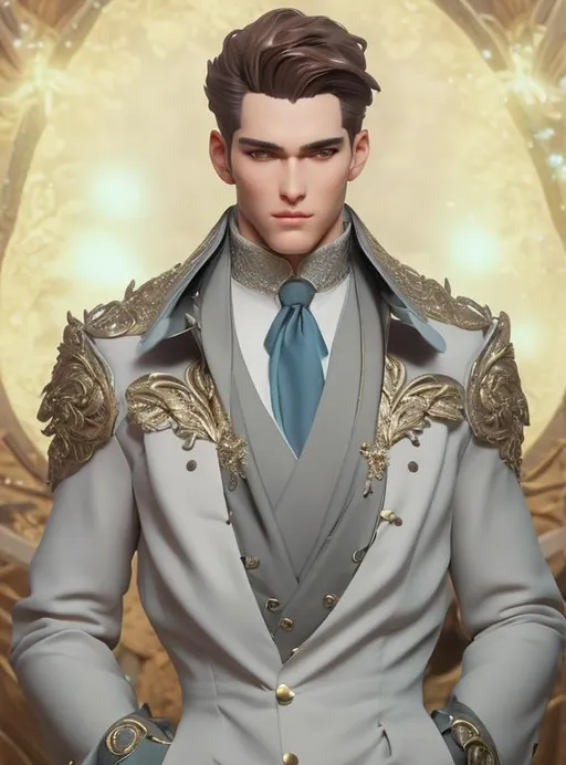 Prompt: create a man heavenly beauty, 128k, 50mm, f/1. 4, high detail, sharp focus, perfect anatomy, highly detailed, detailed and high quality background, Trending on artstation, UHD, 128K, quality, Big Eyes, artgerm, highest quality stylized character concept masterpiece, award winning digital 3d, hyper-realistic, intricate, 128K, UHD, HDR, image of a gorgeous, beautiful, dirty, highly detailed face, hyper-realistic facial features, cinematic 3D volumetric, illustration by Marc Simonetti, Carne Griffiths, Conrad Roset, 3D , Full HD render + immense detail + dramatic lighting + well lit + fine | ultra - detailed realism, full body art, lighting, high - quality, engraved, ((photorealistic)), ((hyperrealistic)), ((perfect eyes)), ((perfect skin)), ((perfect hair))