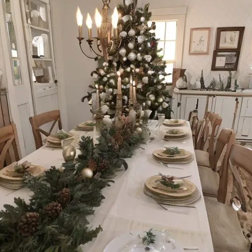 Prompt: christmas table