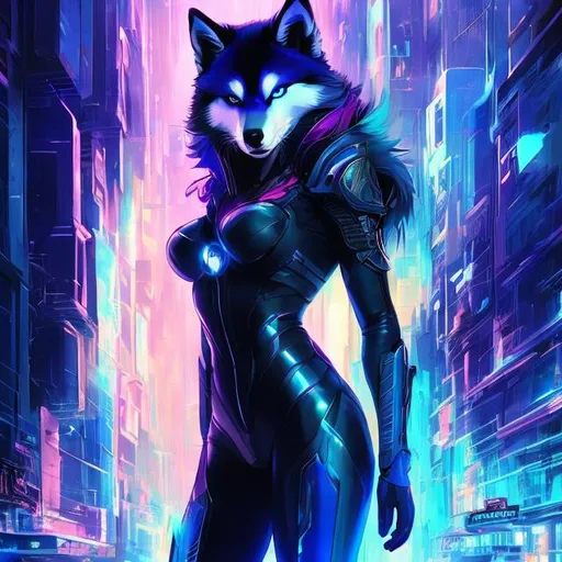 Prompt: blue, néon tech furry, husky , dynamic pose , background city futurist , UHD , 300k
illustration by Marc Simonetti Carne Griffiths, Conrad Roset, 3D anime girl, Full HD render + immense detail + dramatic lighting + well lit + fine | ultra - detailed realism, full body art, lighting, high - quality, engraved, ((photorealistic)), ((hyperrealistic)), ((perfect eyes)), ((perfect skin)), ((perfect hair)), ((perfect shadow)), ((perfect light)) 800k UHD 100mm. 4D. 300k, 50mm, f/1.4, sharp focus, reflections, high-quality background , UHD, sharp focus, reflections, high-quality background illustration by Marc Simonetti Carne Griffiths, Conrad Roset, 3D anime girl, Full HD render + immense detail + dramatic lighting + well lit + fine | ultra - detailed realism, full body art, lighting, high - quality, engraved, ((photorealistic)), ((hyperrealistic)), ((perfect eyes)), ((perfect skin)), ((perfect hair)), ((perfect shadow)), ((perfect light))