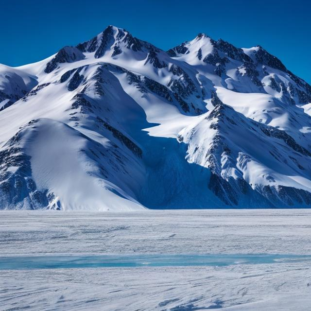 Prompt: Beautiful Alaskan Snowy Mountain Creation 