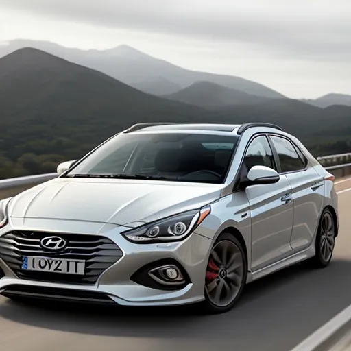 Prompt: a new hyundai sportive car