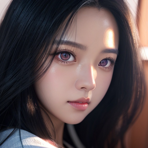 Prompt: Closeup face portrait of a Nezuko Kamado, smooth soft skin, big dreamy eyes, black eye liner, big lashes, beautiful intricate colored hair, symmetrical, anime wide eyes, soft lighting, detailed face, by makoto shinkai, stanley artgerm lau, wlop, rossdraws, concept art, digital painting, looking into camera
anime portrait of a Nezuko Kamado, anime eyes, beautiful intricate hair, shimmer in the air, symmetrical, in re:Zero style, concept art, digital painting, looking into camera, square image