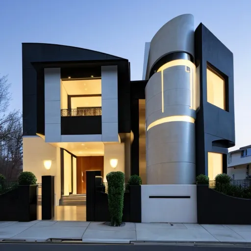 Prompt: luxurious futurist house