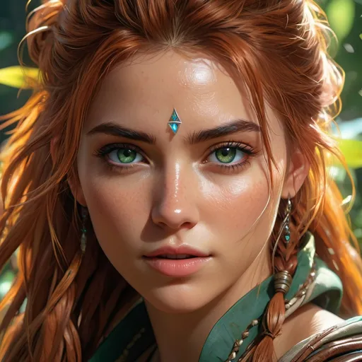 Prompt: aloy ((horizon forbidden west)) real human green eyes illustration by Marc Simonetti Carne Griffiths, Conrad Roset, 3D anime girl, Full HD render + immense detail + dramatic lighting + well lit + fine | ultra - detailed realism, full body art, lighting, high - quality, engraved, ((photorealistic)), ((hyperrealistic)), ((perfect eyes)), ((perfect skin)), ((perfect hair)), ((perfect shadow)), ((perfect light)) 800k UHD 100mm. 4D. 300k, 50mm, f/1.4, sharp focus, reflections, high-quality background , UHD, sharp focus, reflections, high-quality background illustration by Marc Simonetti Carne Griffiths, Conrad Roset, 3D anime girl, Full HD render + immense detail + dramatic lighting + well lit + fine | ultra - detailed realism, full body art, lighting, high - quality, engraved, ((photorealistic)), ((hyperrealistic)), ((perfect eyes)), ((perfect skin)), ((perfect hair)), ((perfect shadow)), ((perfect light))