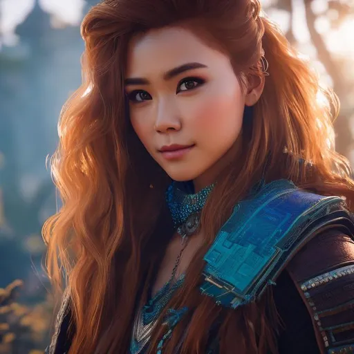 Prompt: women ,  aloy , horizon zero dawn , portrait