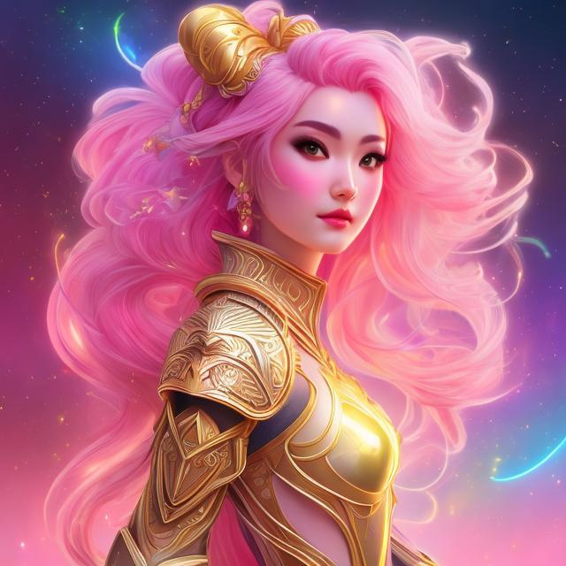 Prompt: women , light armor with big cleavage , lemon ponytail hair , gold  eye  , holographic outfit
, kitsune holographic tail , she as vivid hair

full color fractal Formula: z² + c + (z² + c) / (3z³ + c) background in voronoi sky and phoenix,  1little woman,(masterpiece, illustration, best quality:1.5), insanely beautiful black ice SKADI little woman, ice blue body painting, global illumination, finely detailed, beautiful defined detailed face, beautiful detailed eyes, beautiful detailed shading, highly Detailed body, finely detailed, (3_ice_crystal_halos), tilted halos, full body, body lightly covered with frost, frosty wild hair, ice elements, ice particles, snowy and icy atmosphere, , full body focus, beautifully detailed background, cinematic, 64K, UHD, by Li Yue

Illustration by Makoto shinkai.

heavenly beauty, 128k, 50mm, f/1. 4, high detail, sharp focus, perfect anatomy, highly detailed, detailed and high quality background, oil painting, digital painting, Trending on artstation, UHD, 128K, quality, Big Eyes, artgerm, highest quality stylized character concept masterpiece, award winning digital 3d, hyper-realistic, intricate, 128K, UHD, HDR, image of a gorgeous, beautiful, dirty, highly detailed face, hyper-realistic facial features, cinematic 3D volumetric,  3D anime girl, Full HD render + immense detail + dramatic lighting + well lit + fine | ultra - detailed realism, full body art, lighting, high - quality, engraved, ((photorealistic)), ((hyperrealistic))
