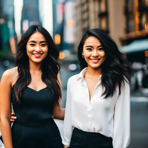 Prompt: 1  Young women , 27 years old , new york city background