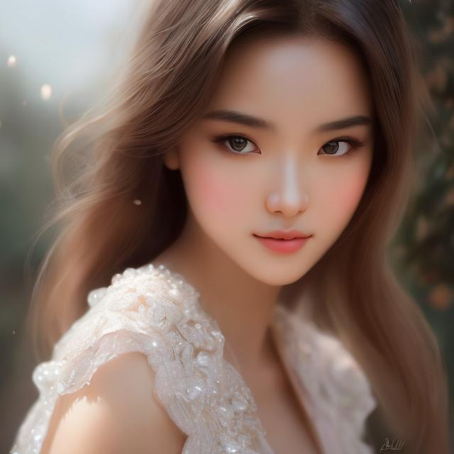 Prompt: a girl portrait heavenly beauty, 128k, 50mm, f/1. 4, high detail, sharp focus, perfect anatomy, highly detailed, detailed and high quality background, oil painting, digital painting, Trending on artstation, UHD, 128K, quality, Big Eyes, artgerm, highest quality stylized character concept masterpiece, award winning digital 3d, hyper-realistic, intricate, 128K, UHD, HDR, image of a gorgeous, beautiful, dirty, highly detailed face, hyper-realistic facial features, cinematic 3D volumetric, illustration by Marc Simonetti, Carne Griffiths, Conrad Roset, 3D anime girl, Full HD render + immense detail + dramatic lighting + well lit + fine | ultra - detailed realism, full body art, lighting, high - quality, engraved, ((photorealistic)), ((hyperrealistic)), ((perfect eyes)), ((perfect skin)), ((perfect hair))