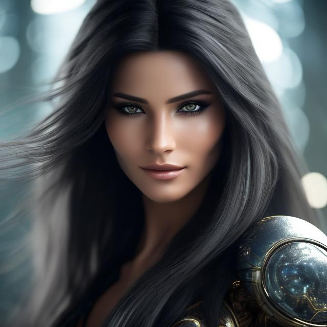 Prompt: Generate a highly detailed image of a futuristic female amerindien with a tincture for her nose, with long flowing black hair. With yellow eyes.

The image should be of the highest professional photographic quality, boasting the best possible resolution and attention to detail. The focus should be on capturing the finest features of the woman's face, ensuring her eyes are of impeccable quality, her skin texture is flawlessly realistic, and her hair is rendered with intricate precision. The lighting should be natural, casting subtle shadows that enhance the depth and realism of the scene.

Please ensure that the image is centered, with the woman positioned prominently on the america alley. The composition should not only showcase her unique style and confident expression but also emphasize the intricate details of her clothing and hair. Each element should blend seamlessly to create a visually captivating and emotionally resonant piece of art.
((photorealistic)), ((hyperrealistic))