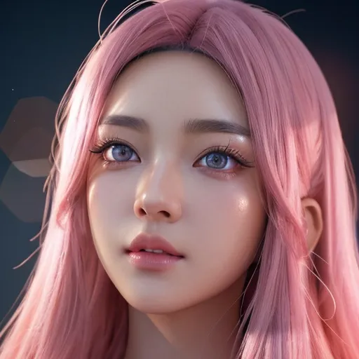 Prompt:  Nezuko Kamado, smooth soft skin, big dreamy eyes, black eye liner, pink long big lashes, fake eyelashes, beautiful intricate colored pink hair, symmetrical, anime wide eyes, soft lighting, detailed face, by makoto shinkai, stanley artgerm lau, wlop, rossdraws, , looking into camera 
Heavenly beauty, 256k, 100cm, f/1. 10, high detail, sharp focus, perfect anatomy, highly detailed, detailed and high quality background, oil painting, digital painting, Trending on artstation, UHD, 128K, quality, Big Eyes, artgerm, highest quality stylized character concept masterpiece, award winning digital 3d, hyper-realistic, intricate, 256K, UHD, HDR, image of a gorgeous, beautiful, dirty, highly detailed face, hyper-realistic facial features, cinematic 4D volumetric,ultrarealistic, perfect face, ultrafuturistic background heavenly beauty, 256k, 100cm, f/1. 10, high detail, sharp focus, perfect anatomy, highly detailed, detailed and high quality background, digital painting, Trending on artstation, UHD, 128K, quality, Big Eyes, artgerm, highest quality stylized character concept masterpiece, award winning digital 4d, hyper-realistic, intricate, 256K, UHD, HDR, image of a gorgeous, beautiful, dirty, highly detailed face, hyper-realistic facial features, cinematic 4D volumetric, 4D anime girl, Full HD render + immense detail + dramatic lighting + well lit + fine | ultra - detailed realism, full body art, lighting, high - quality, engraved, ((photorealistic)), ((hyperrealistic))