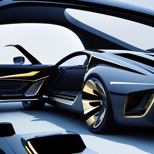 Prompt: luxurious futurist car