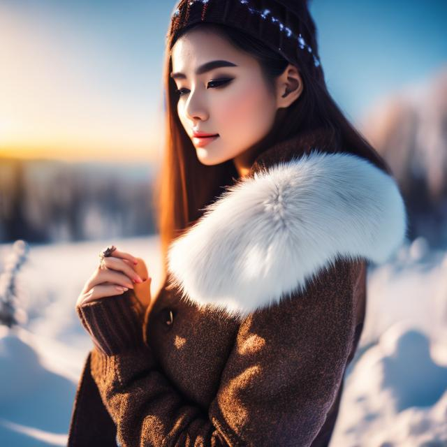 Prompt: Capture a precise, professional-grade in the highest possible quality photography woman  D cup winter outfit


heavenly beauty, 128k, 50mm, f/1. 4, high detail, sharp focus, perfect anatomy, highly detailed, detailed and high quality background, oil painting, digital painting, Trending on artstation, UHD, 128K, quality, Big Eyes, artgerm, highest quality stylized character concept masterpiece, award winning digital 3d, hyper-realistic, intricate, 128K, UHD, HDR, image of a gorgeous, beautiful, dirty, highly detailed face, hyper-realistic facial features, cinematic 3D volumetric, illustration by Marc Simonetti, Carne Griffiths, Conrad Roset, 3D anime girl, Full HD render + immense detail + dramatic lighting + well lit + fine | ultra - detailed realism, full body art, lighting, high - quality, engraved, ((photorealistic)), ((hyperrealistic)),  ((perfect eyes)), ((perfect skin)), ((perfect hair))